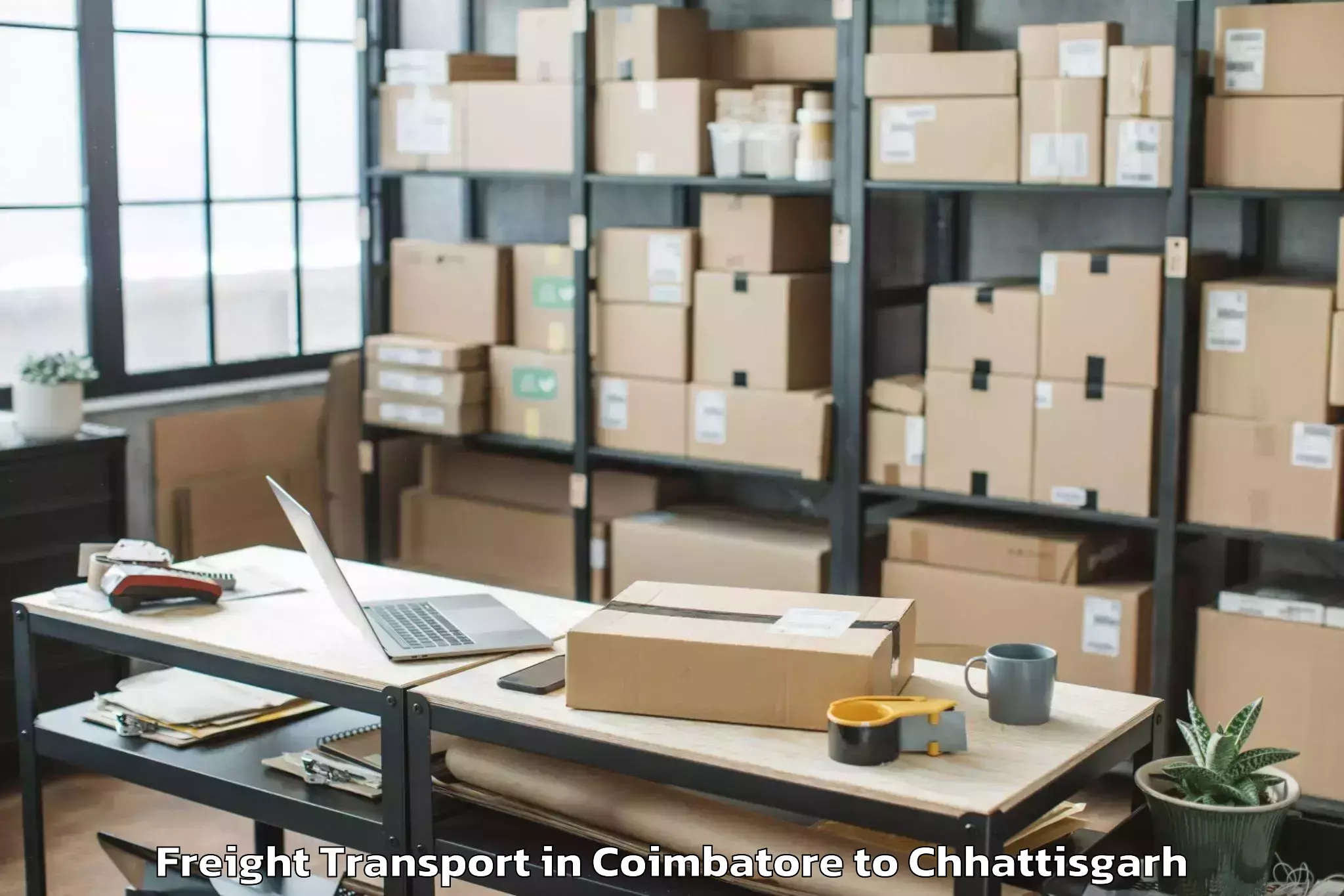 Get Coimbatore to Gharghoda Freight Transport